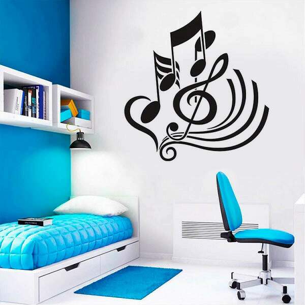 Adesivo de Parede Notas Musicais 2