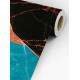 Papel de Parede M�rmore Estilo Pintura Preto, Azul e Rose MP