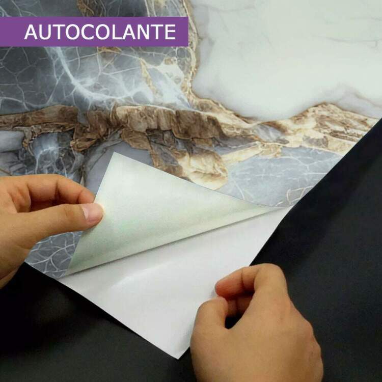 Papel de Parede Textura Mrmore com Tons de Cinza e Branco MP