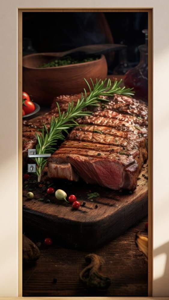 Adesivo Para Porta Carne Assada Fatiada