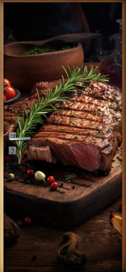 Adesivo Para Porta Carne Assada Fatiada