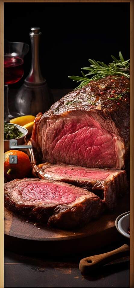 Adesivo Para Porta Carne Assada Vermelha