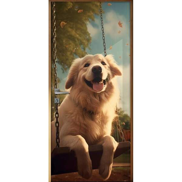 Adesivo Para Porta Cachorro Golden no Balano
