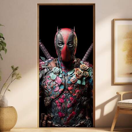 Adesivo Para Porta Inspirado em DeadPool