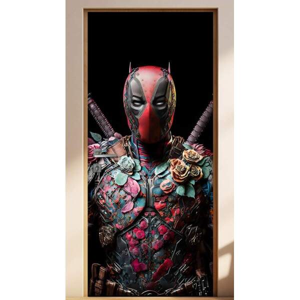 Adesivo Para Porta Inspirado em DeadPool