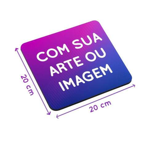 Mouse Pad Quadrado Personalizado com Sua Arte