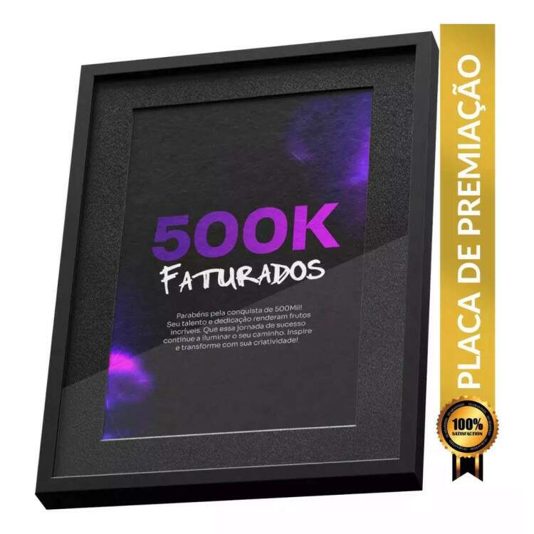 Quadro de Premiao Personalizado em Alto Relevo - Destaque Vendedores e Alunos