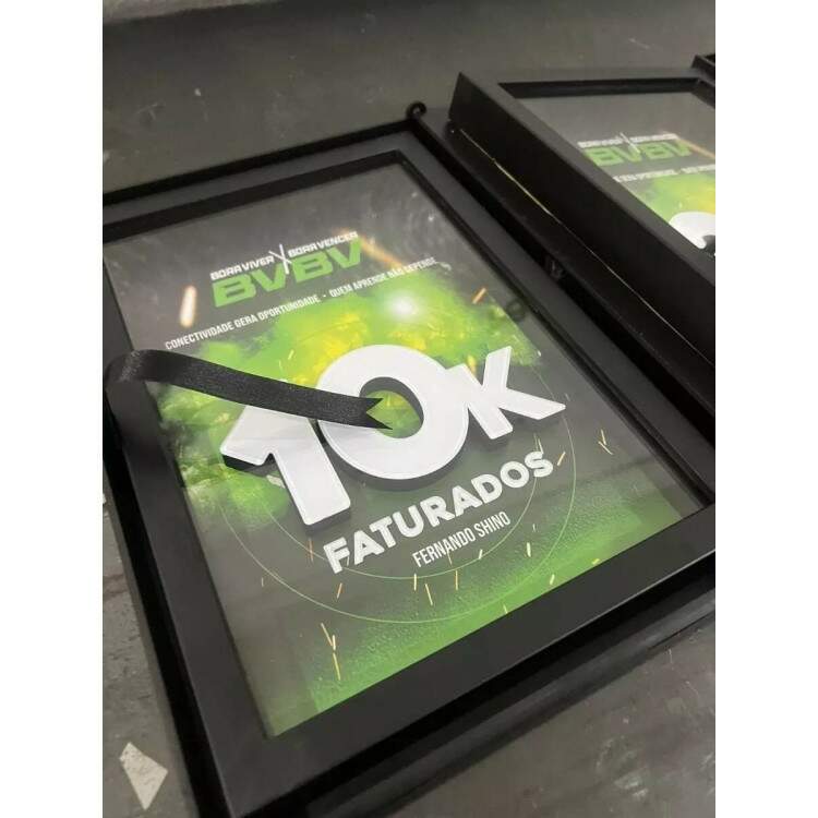 Quadro de Premiao Personalizado em Alto Relevo - Destaque Vendedores e Alunos