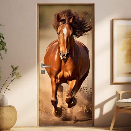 Adesivo Para Porta Cavalo Correndo