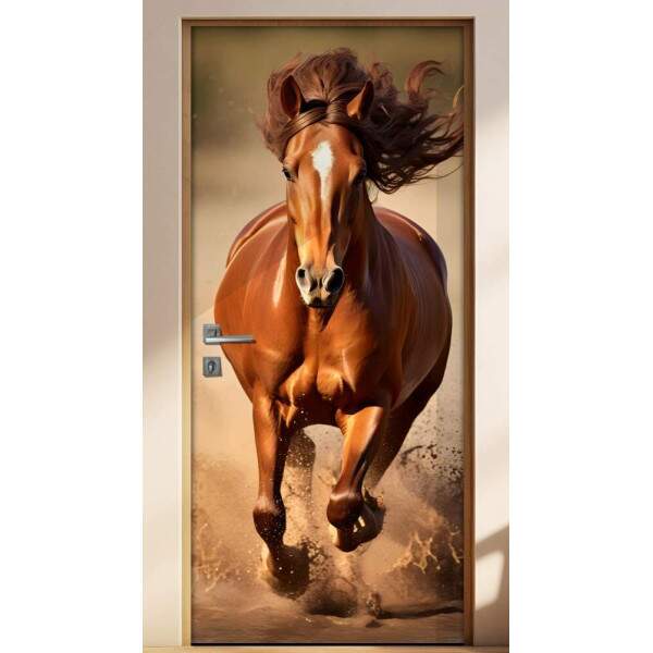 Adesivo Para Porta Cavalo Correndo