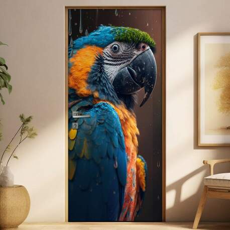 Adesivo Para Porta Arara Azul