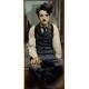 Adesivo Para Porta Homem Estilo Charlie Chaplin