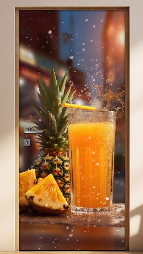 Adesivo Para Porta Suco de Abacaxi