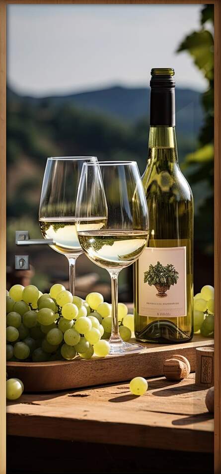 Adesivo Para Porta Vinho Branco ao Ar Livre