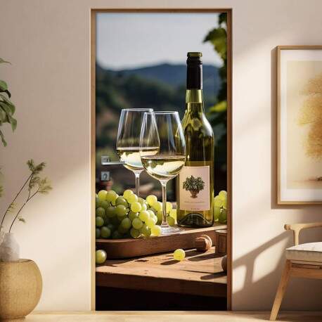 Adesivo Para Porta Vinho Branco ao Ar Livre