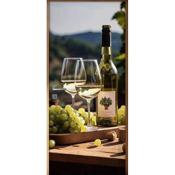 Adesivo Para Porta Vinho Branco ao Ar Livre