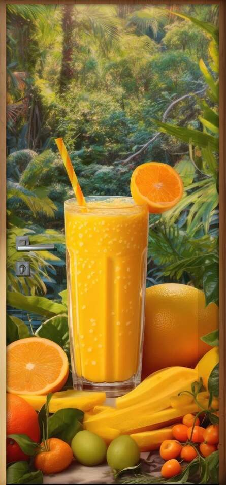 Adesivo Para Porta Copo de Suco na Natureza