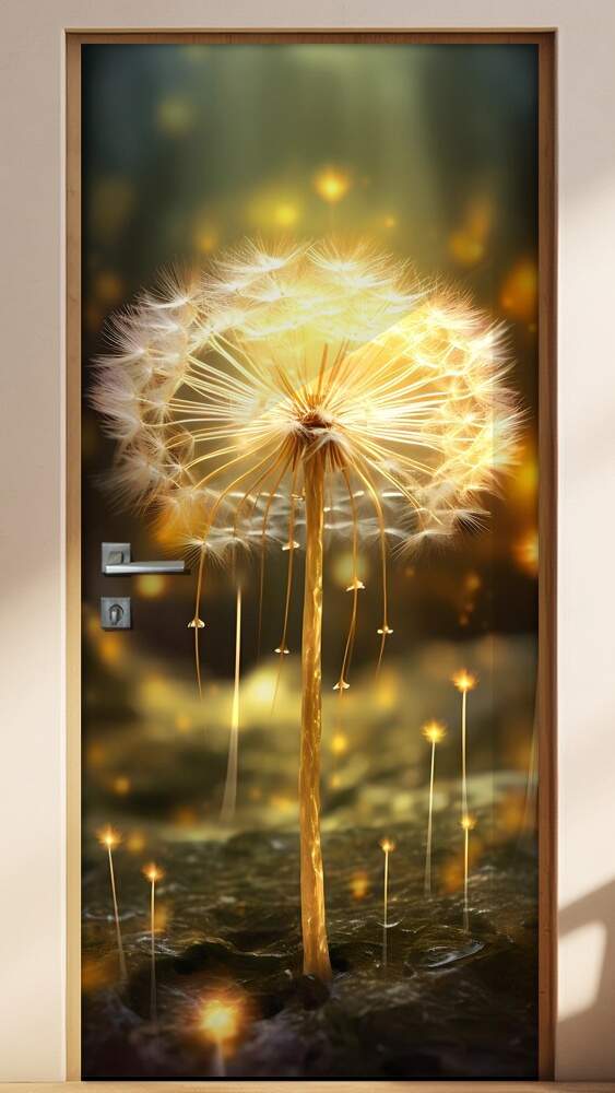 Adesivo Para Porta Dente de Le�o Dourado