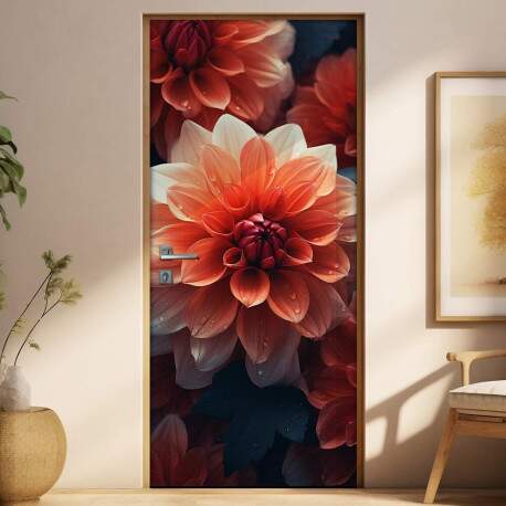 Adesivo Para Porta Detalhes de Flores
