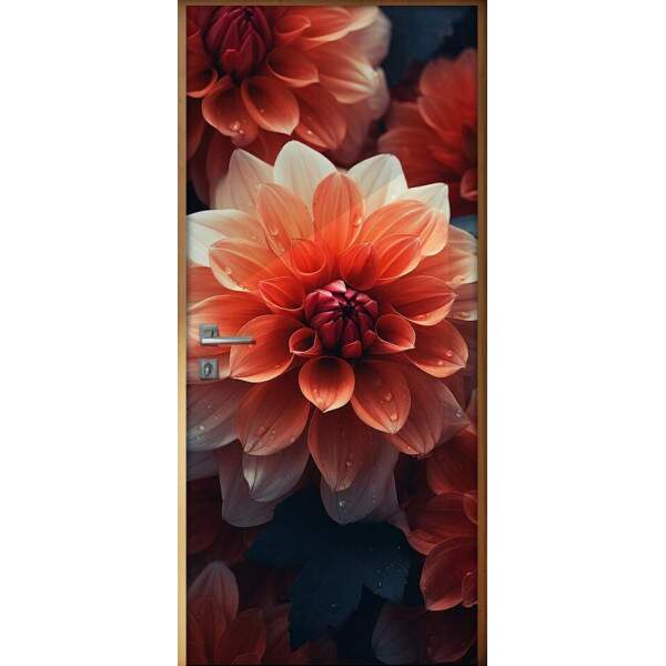 Adesivo Para Porta Detalhes de Flores