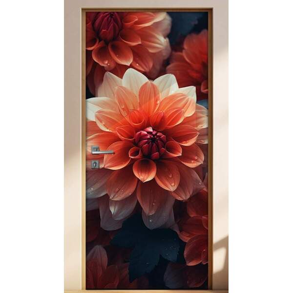 Adesivo Para Porta Detalhes de Flores