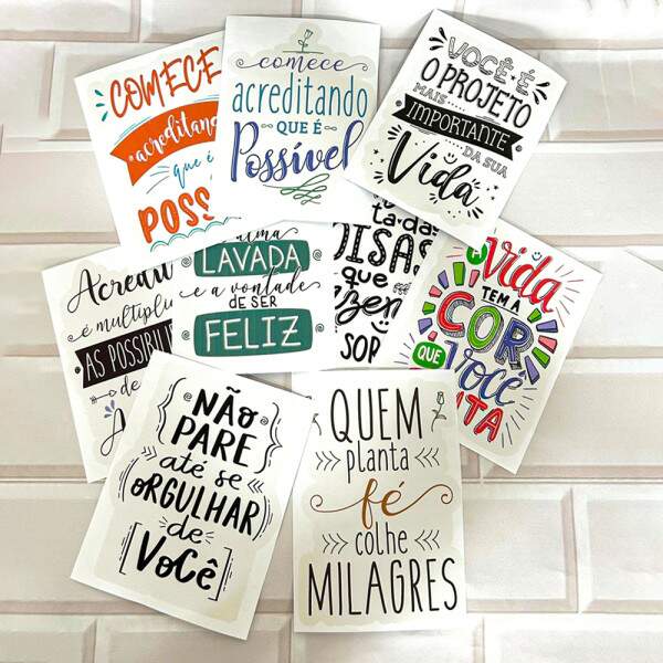 Adesivos de Frases Inspiradoras - Conjunto Sortido