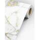 Papel de Parede IMPress�o Textura M�rmore Branco e Dourado MP
