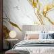 Papel de Parede IMPress�o Textura M�rmore Dourado e Branco MP