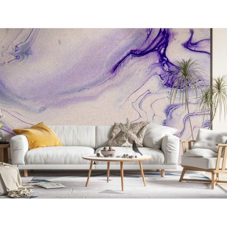 Papel de Parede IMPresso Textura Mrmore Roxo e Lils MP