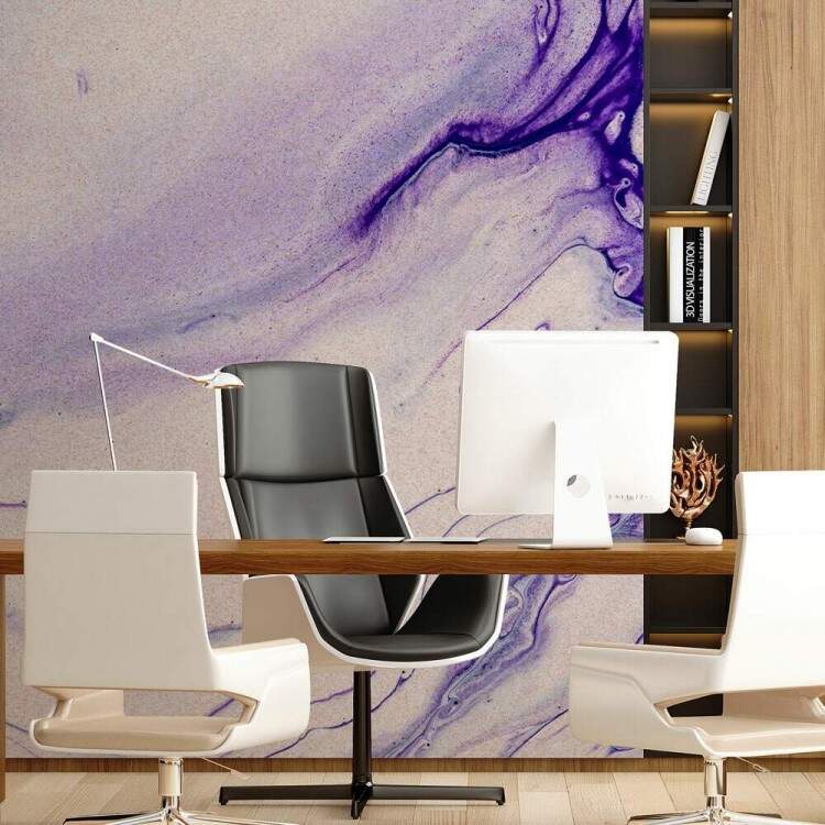 Papel de Parede IMPresso Textura Mrmore Roxo e Lils MP