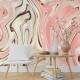 Papel de Parede IMPress�o Textura M�rmore Rosa e Marrom MP
