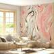 Papel de Parede IMPress�o Textura M�rmore Rosa e Marrom MP