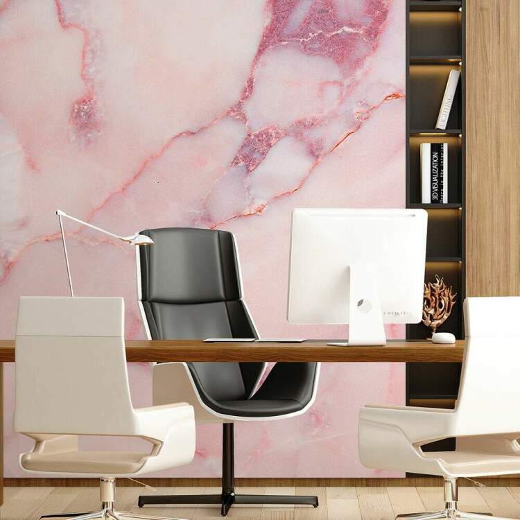 Papel de Parede IMPresso Textura Mrmore Rosa Beb MP