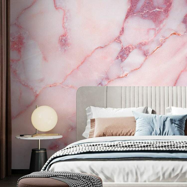 Papel de Parede IMPresso Textura Mrmore Rosa Beb MP
