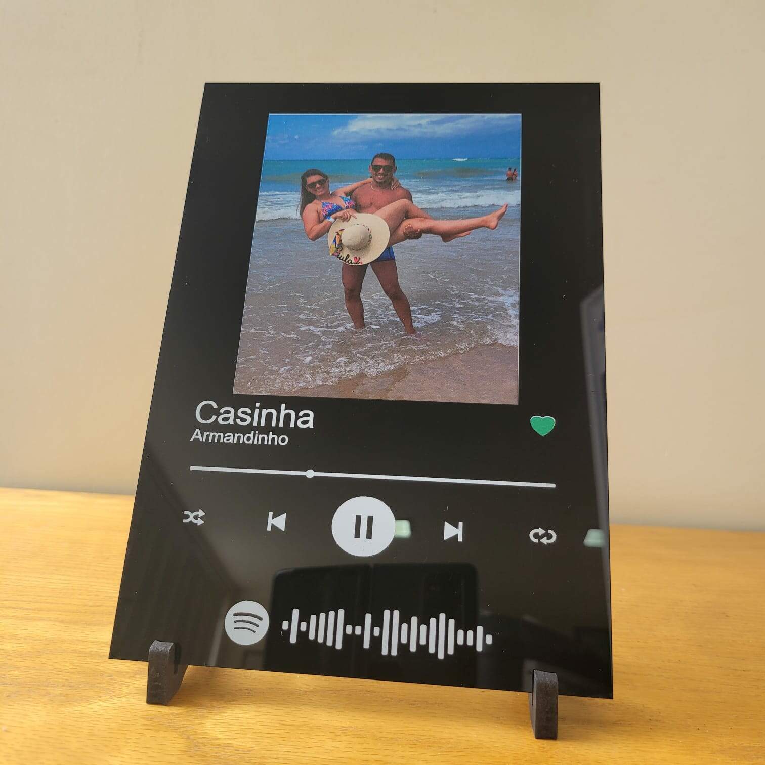 Kit Caixa com luzes e Placa e Cora��o e Mini Fotos Personalizado