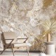 Papel de Parede IMPress�o Textura M�rmore Dourado e Cinza MP