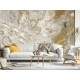 Papel de Parede IMPress�o Textura M�rmore Dourado e Cinza MP