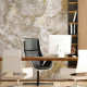 Papel de Parede IMPress�o Textura M�rmore Dourado e Cinza MP