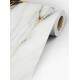 Papel de Parede IMPress�o Textura M�rmore Branco e Dourado com Detalhe Preto MP