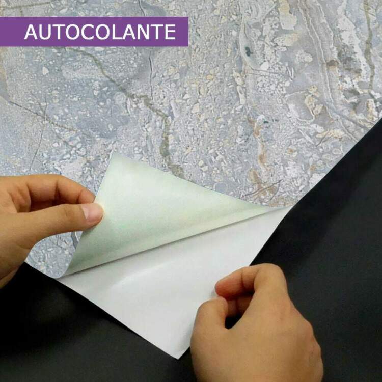Papel de Parede IMPresso Textura Mrmore Cinza Azulado MP
