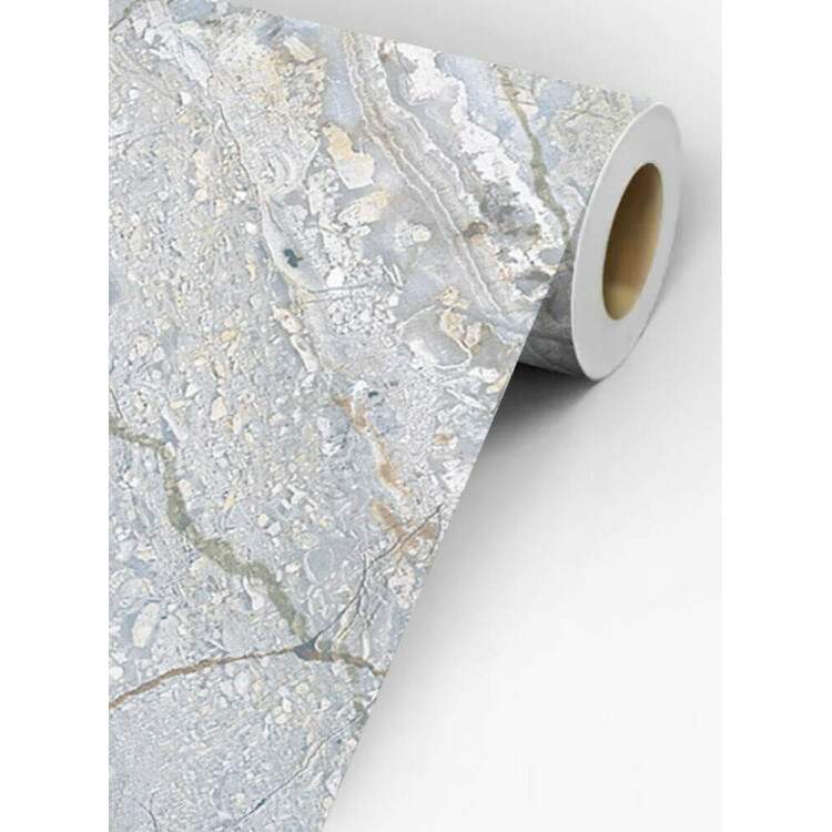 Papel de Parede IMPresso Textura Mrmore Cinza Azulado MP
