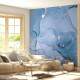Papel de Parede IMPress�o Textura M�rmore Azul e Prata MP