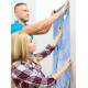 Papel de Parede IMPress�o Textura M�rmore Azul e Prata MP