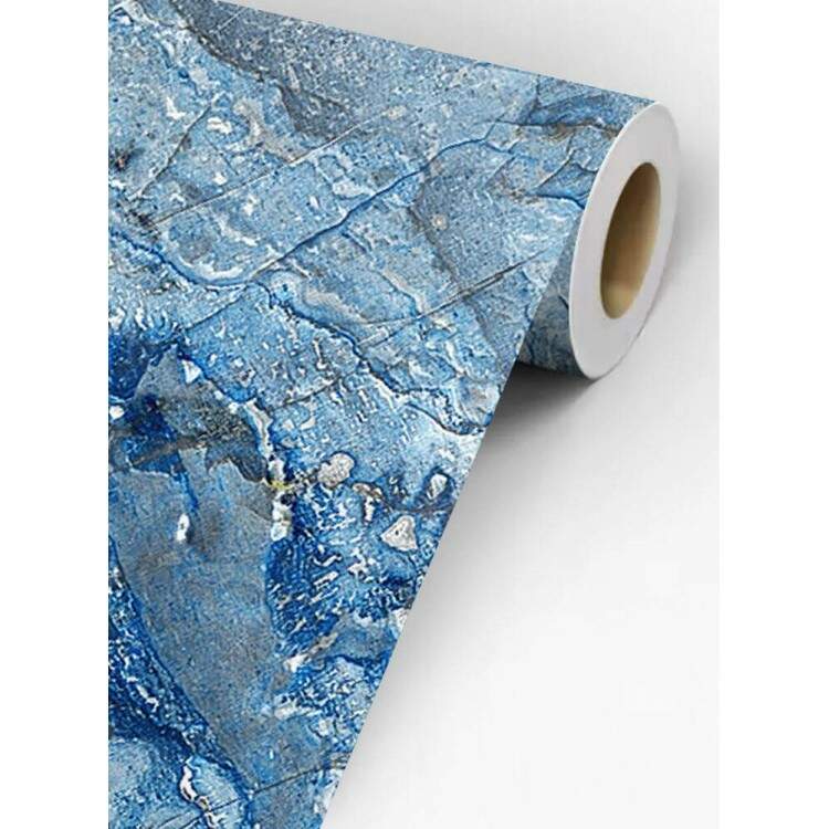 Papel de Parede IMPresso Textura Mrmore Tons de Azul MP