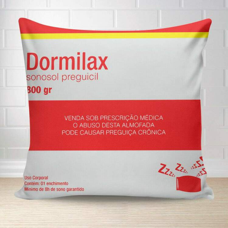 Almofada Decorativa Engraado Remdio Dormilax