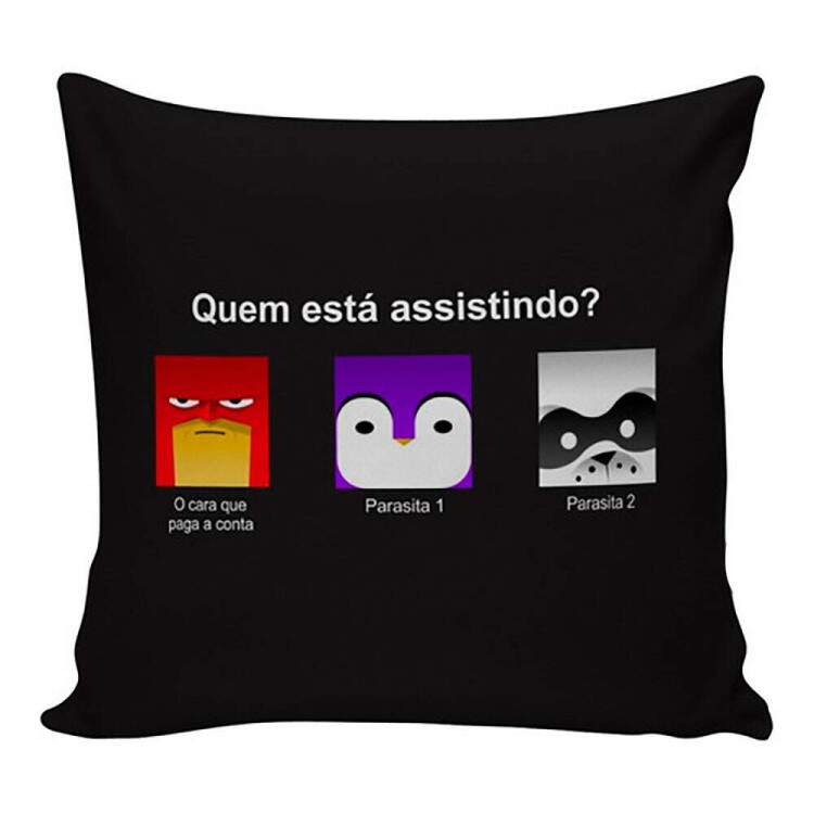 Almofada Decorativa Engraados Conta de Quem Est Assistindo