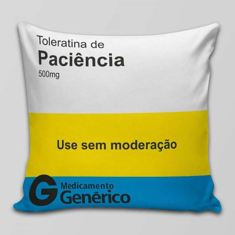 Almofada Decorativa Engraada Remdio Toleratina