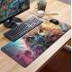 Mouse Pad 70x30cm Animais Coruja Colorido Abstrato