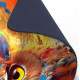 Mouse Pad 70x30cm Animais Coruja Colorido Abstrato