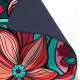 Mouse Pad 70x30cm Flores Rosa e Verde-�gua